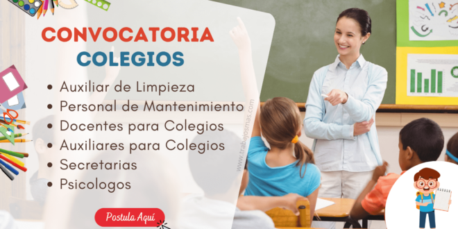 CONVOCATORIA PARA COLEGIOS